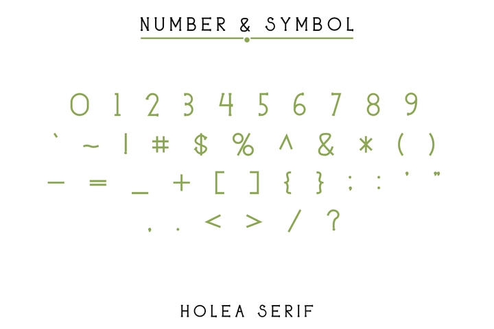 Пример шрифта Holea #4